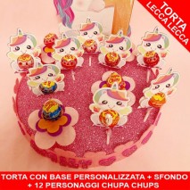 Torta Lecca Lecca Personalizzata - Tema primo compleanno unicorni