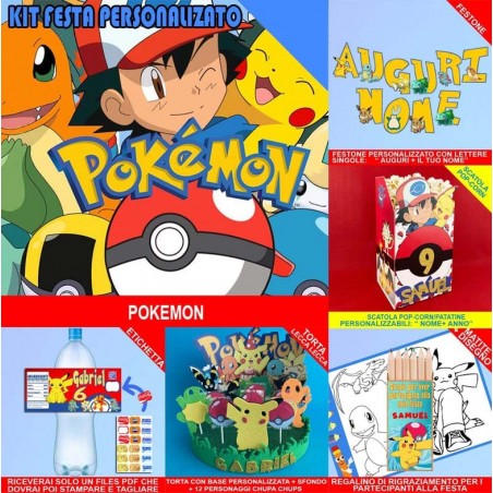 Kit festa personalizzato Pokemon