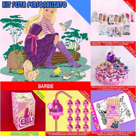 Kit festa personalizzato Barbie